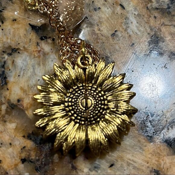 Keep F**king Going Sunflower Necklace Motivational - Picture 5 of 6